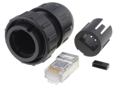 Mufă RJ45 Cat6 Ecranat IP67/IP68 foto