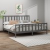 Gossi cadru de pat, gri , 200x200 cm, lemn masiv de pin