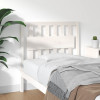 Tăblie de pat, alb, 95,5x4x100 cm, lemn masiv de pin, vidaXL