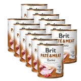 Cumpara ieftin Conservă Brit Pat&eacute; &amp;amp; Meat Rabbit, 12 x 800 g