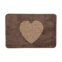 Covoras baie textil maro 58x38x1 cm