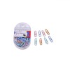 Agrafe Birou President, 28mm, Set 80 Bucăți, Multicolor, Metalice cu Dungi, Oem