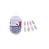 Agrafe Birou President, 28mm, Set 80 Bucăți, Multicolor, Metalice cu Dungi, Oem