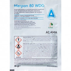 Merpan 80WDG 15 gr fungicid de contact, Adama (mar, tomate, castraveti, fasole, tutun, par, cires, cais, piersic, prun, zmeur)