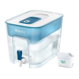 Recipient Filtrant Brita Flow XXL 8.2L Albastru + 1 Cartus Maxtra PRO - Cană Filtrare Apă Robinet, Indicator Memo, Tehnologie MicroFlow