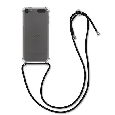 Husa pentru Apple iPod Touch 6th/iPod Touch 7th, Kwmobile, Transparent/Negru, Silicon, 53423.01 foto