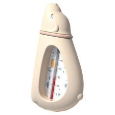 Termometru pentru baie, flippy, plutitor, rezistent la apa, multifunctional, model urs polar, 15x7.5x4 cm, roz