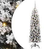 Cumpara ieftin Brad de Craciun artificial cu lumini LED Verde si alb 150 cm