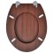 Capac WC, maro, MDF, model simplu - 5