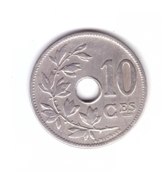Moneda Belgia 10 centimes 1902, scris in franceza, stare buna, curata
