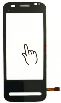 Touchscreen Nokia C6 BLACK foto