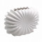 Vaza cu decor special, model asimetric, ceramica, alba, 10x25,5x18 cm, model 4