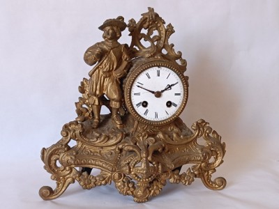 Ceas antic de semineu, secol 19 foto