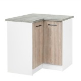 Praktik 90 dulap colțar inferior 2 uși, stejar alb-sona