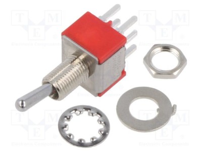 Comutator basculant E-SWITCH DPDT ON-ON 2A/250VAC 5A/28VDC 100 foto