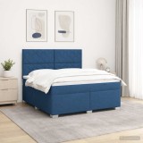 Cumpara ieftin Pat boxspring cu saltea albastru 160 x 200 cm Tesatura