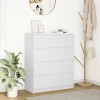 Gossi bufeta alba 80x35x99 cm lemn prelucrat