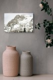 Tablou Canvas pe temă de natură: V&acirc;rful muntelui acoperit de nea, 39 x 26 cm, CMCLASS