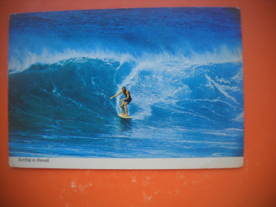 HOPCT 64066 SURFING IN HAWAII - SUA- STAMPILOGRAFIE-CIRCULATA foto