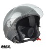 Casca open face pentru scuter - motocicleta (demi-jet) Max Helmets model DJDV06 LS Vision SV (ochelari soare integrati) culoare: gri mat (GTS) &ndash; 100%