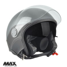 Casca open face pentru scuter - motocicleta (demi-jet) Max Helmets model DJDV06 LS Vision SV (ochelari soare integrati) culoare: gri mat (GTS) &ndash; 100%