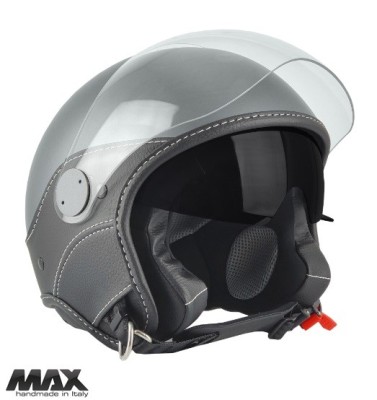 Casca open face pentru scuter - motocicleta (demi-jet) Max Helmets model DJDV06 LS Vision SV (ochelari soare integrati) culoare: gri mat (GTS) &amp;ndash; 100% foto
