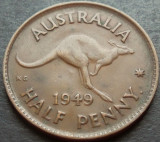 Moneda istorica HALF PENNY - AUSTRALIA, anul 1949 * cod 3003 - George VI