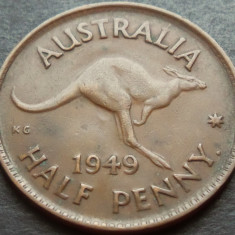 Moneda istorica HALF PENNY - AUSTRALIA, anul 1949 * cod 3003 - George VI