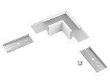 Conector 90&deg; alb aluminiu policarbonat LINEA20 TOPMET