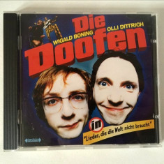 * CD muzica pop comedy Die Doofen ‎– Lieder, Die Die Welt Nicht Braucht