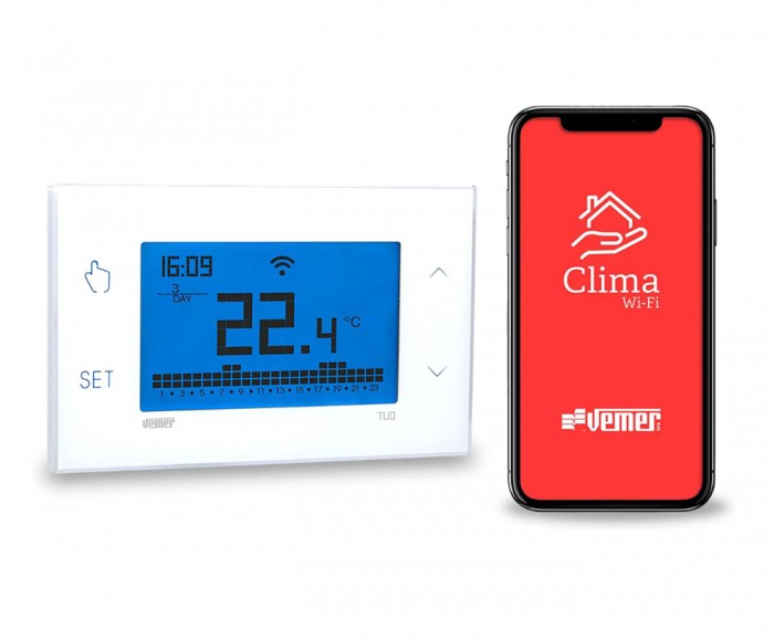 Cronotermostat Vemer VE785700 TUO WIFI LITE WiFi, cu aplicatie, alb - RESIGILAT