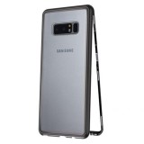 Husa 360&deg; Magnetic Case Samsung Galaxy Note 8, Sticla, Neagra, Rezistenta la Socuri