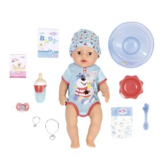 Papusa Zapf Creation Baby Born Bebelus Baiat cu Suzeta Magica 43cm foto