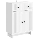 vidaXL Bufet Alb foarte lucios 66 x 34,5 x 90 cm Lemn prelucrat 893949