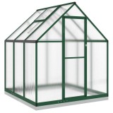 Cumpara ieftin Sere cu cadru de baza, verde, 169x169x202 cm, aluminiu
