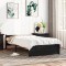 Gossi cadru de pat mic single, negru, 75x190 cm, lemn masiv