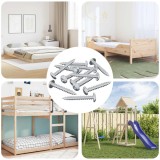 vidaXL Șurub din Lemn 12 pcs Argintiu M4 x 28 mm Fier 864512