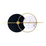 Decoratiune de perete, GH60752, metal, alb + negru + auriu, 59 x 27 x 3 cm
