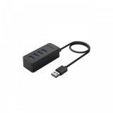 Hub Orico W5P-U3 4 Port USB 3.0 cu cablu de date de 30 cm