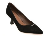 Pantofi eleganti EPICA negri, 5FP769, din piele intoarsa