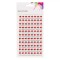 Autocolante Decorative Gem, Set 342 Bucăți, Inimi Roșii și Strasuri Argintii, Acrilice