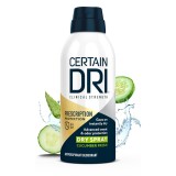 Spray antiperspirant Certain Dri Clinical Prescription Strength, Cucumber Fresh, 25% aluminiu, protecție 72 h, 119 ml
