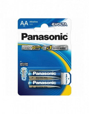 Panasonic baterii alcaline AA (LR6) Evolta 2buc B2 LR6EGE/2BP foto