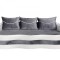 Canapea Extensibila Simona 225x74x100 cm, Gri, Alb
