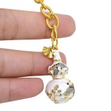 Amuleta cu Wu lou cu Cocorul Vesel &amp;#8211; Alb