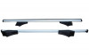 Bare Portbagaj Transversale Aluminiu 120cm cu Cheie Antifurt, Prindere pe Bare Integrate tip Sina, ALM, Argintiu, Max 85kg