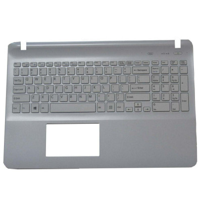 Carcasa superioara cu tastatura palmrest Laptop, Sony, Vaio SVF15, SVF151, SVF152, SVF153, alba foto