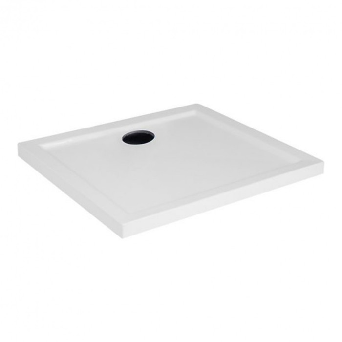 Cădiță de duș pătrată universală Oskar, 90x80x5,5 cm, design jos