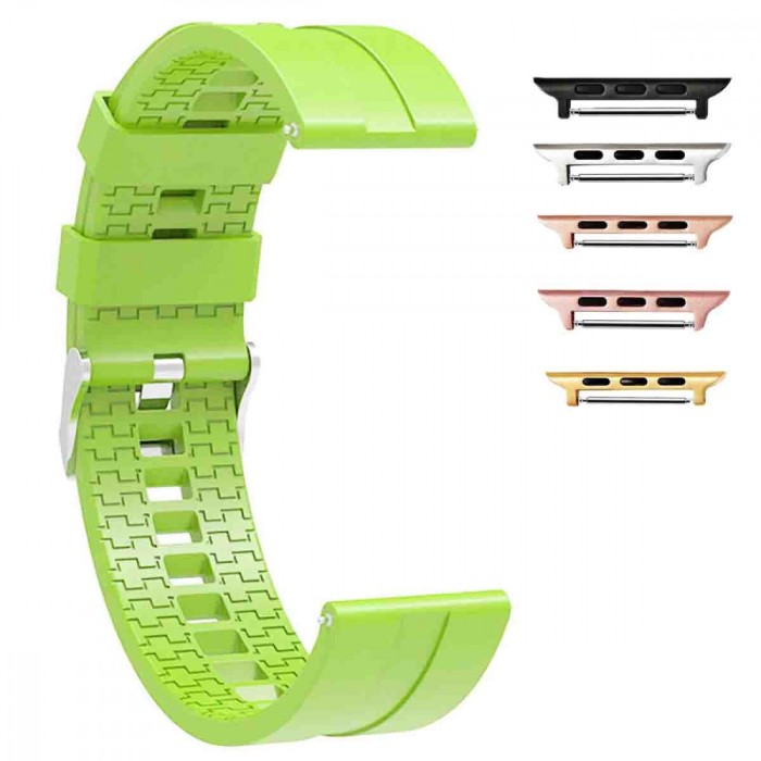Curea din silicon compatibila cu Apple Watch 9|8|7|6|5|4|3|2|1 Series, 49mm|45mm|44mm|42mm, Lizard Green
