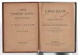 A jogi allam - Gneist Rudolf, forditotta dr. Takacs Lajos, Budapest, 1875